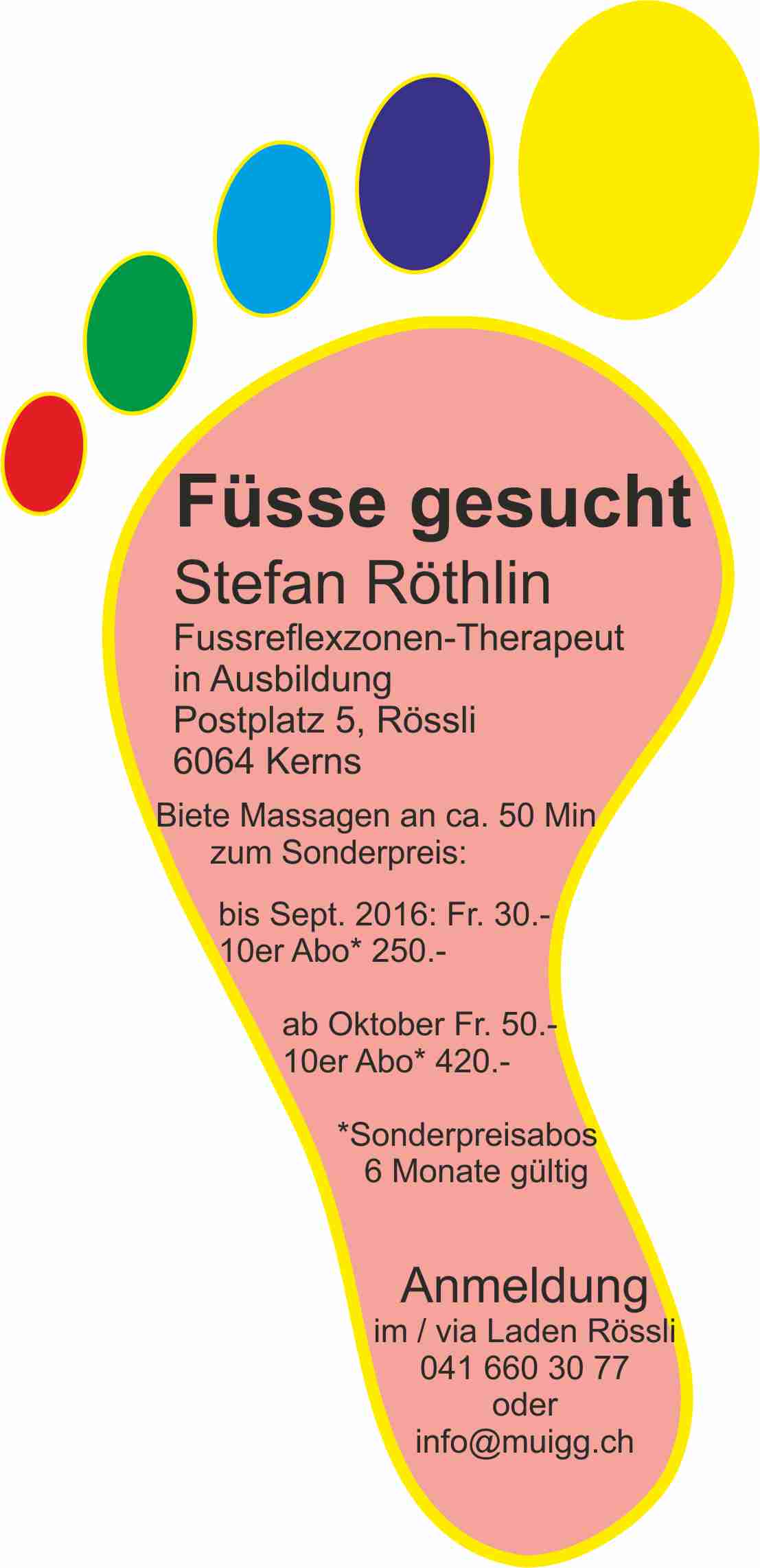 Fuss Angebot